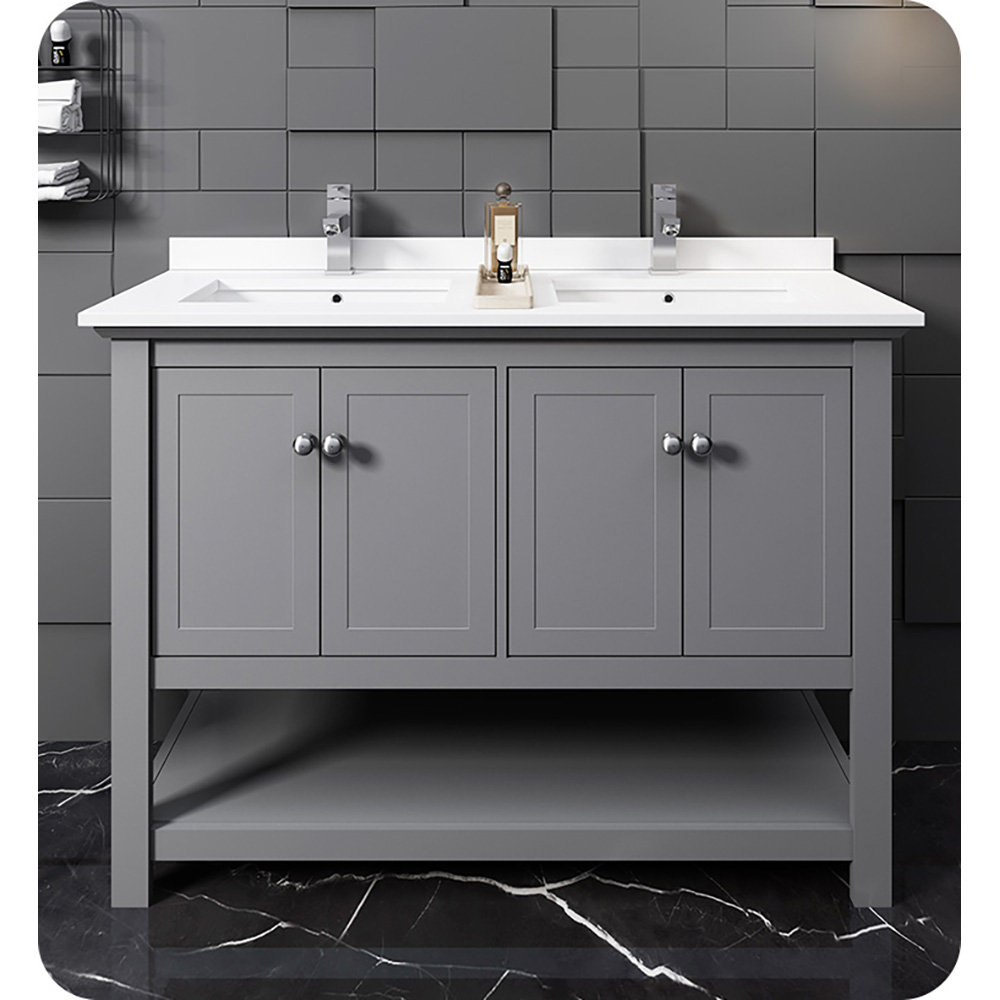 Fresca® Manchester 48" Free Standing Double Sink Bathroom Vanity Base ...